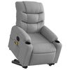 vidaXL Electric Stand up Massage Recliner Chair Light Grey Fabric