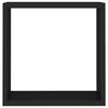 vidaXL Wall Cube Shelves 3 pcs Black MDF