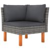 vidaXL 5 Piece Garden Lounge Set with Cushions Poly Rattan Grey