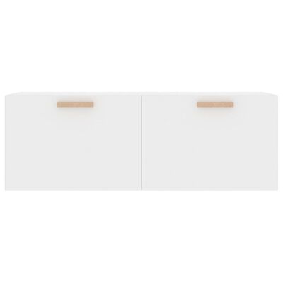 vidaXL Wall Cabinet High Gloss White 100x36.5x35 cm Engineered Wood