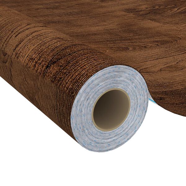 vidaXL Self-adhesive Furniture Film Dark Oak 500x90 cm PVC