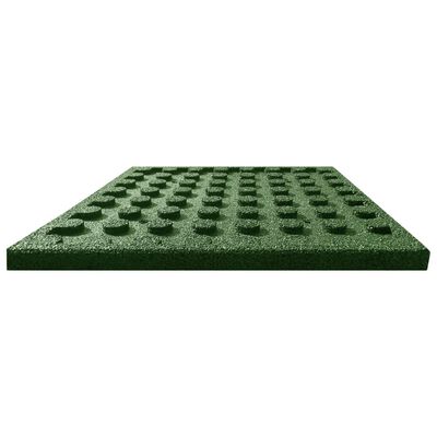 vidaXL Fall Protection Tiles 6 pcs Rubber 50x50x3 cm Green