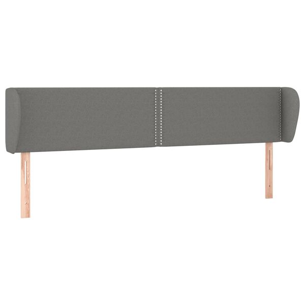 vidaXL Headboard with Ears Dark Grey 163 cm Fabric