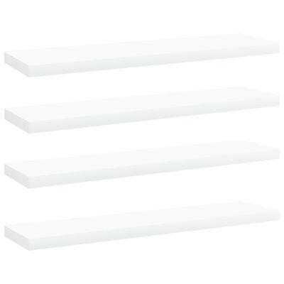 vidaXL Bookshelf Boards 4 pcs White 40x10x1.5 cm Engineered Wood