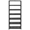 vidaXL Shoe Rack Black 50x30x120 cm Poly Rattan