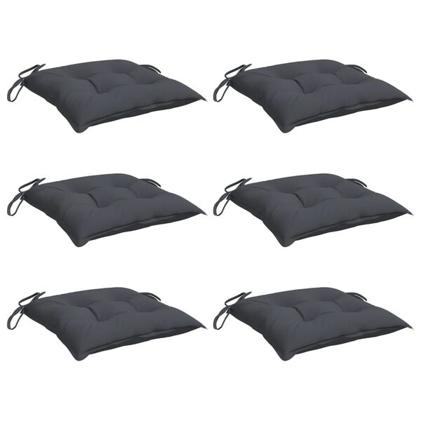 vidaXL Chair Cushions 6 pcs Anthracite 50x50x7 cm Oxford Fabric