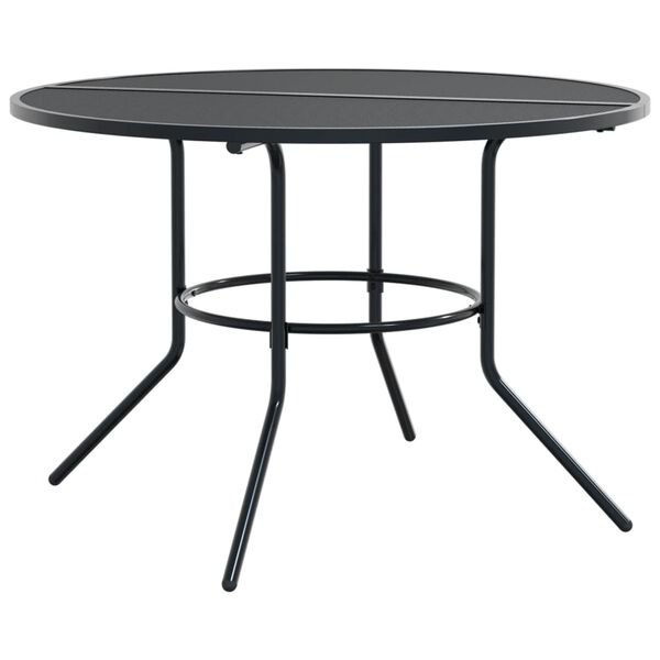 vidaXL Patio Table Round Anthracite &Oslash;110x72.5 cm Powder-coated Steel