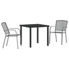 vidaXL Garden Dining Set 3 pcs Anthracite Powder-Coated Steel
