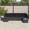 vidaXL Sofa Set with Cushion 7 pcs Poly Rattan