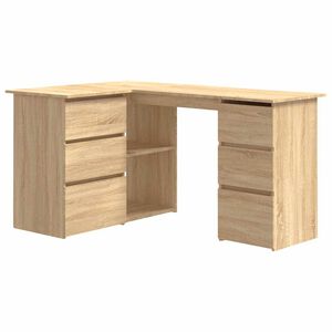 vidaXL Corner Desk | Sonoma Oak | Engineered Wood | Large | Corner Desk