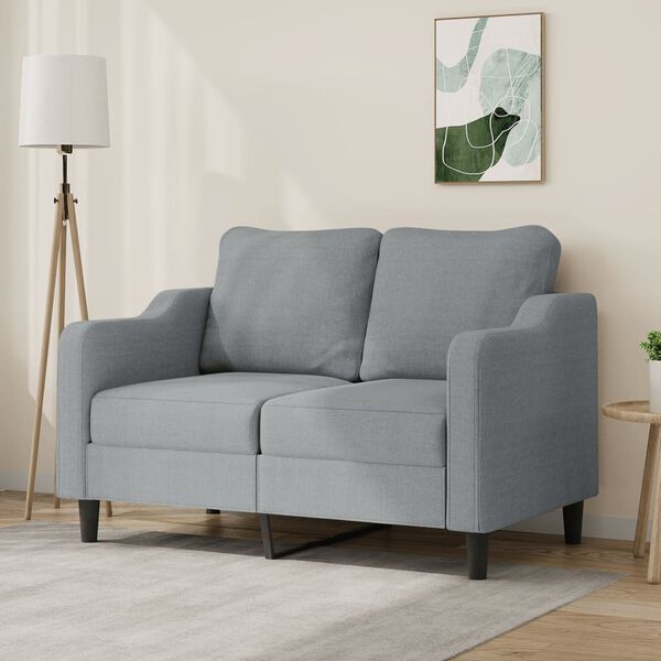 vidaXL 2-Seater Sofa Light Grey 120 cm Fabric