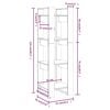vidaXL Book Cabinet/Room Divider White 41x35x125 cm Solid Wood Pine