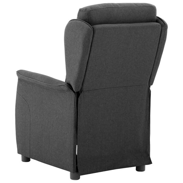 vidaXL Recliner Chair Dark grey 67.5 x 93.5 x 101.5 cm Fabric