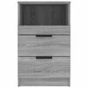 vidaXL Bedside Cabinet Grey Sonoma Engineered Wood