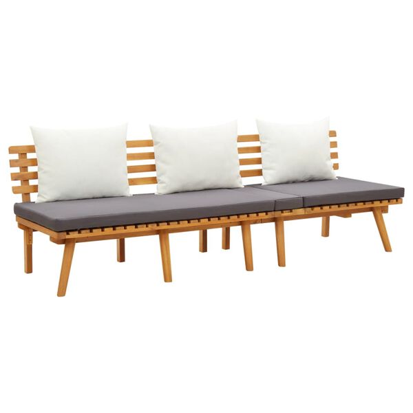 vidaXL 3 Piece Garden Lounge Set with Cushions Solid Wood Acacia