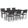 vidaXL 7 Piece Outdoor Dining Set Steel