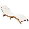 vidaXL Sunloungers Solid Acacia Wood Cream