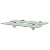 vidaXL Floating Shelf | Set of 2 | Frosted | Tempered safety glass, Zinc alloy