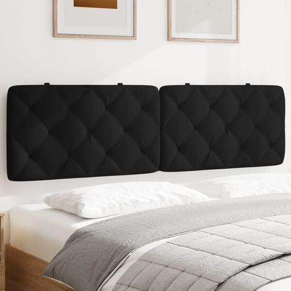 vidaXL Headboard Cushion Black 180 cm Velvet
