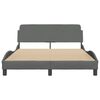 vidaXL Bed Frame "Dover" Dark Grey 137x190 cm Double Fabric