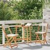vidaXL Bistro Set with Cushion 3 pcs Oil Natural Solid Acacia Wood