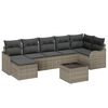vidaXL Garden Sofa Set 8 pcs Grey Poly Rattan