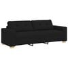vidaXL Sofa 3 pcs Black 221 x 80 x 80 cm Fabric