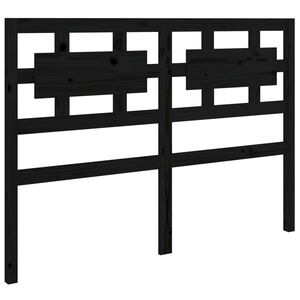 vidaXL Bed Headboard Black 185.5x4x100 cm Solid Wood Pine