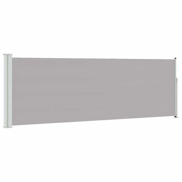 vidaXL Patio Retractable Side Awning 100x300 cm Grey