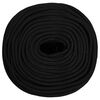 vidaXL Work Rope Black 8 mm 50 m Polyester