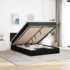 vidaXL Ottoman Bed with Mattress Black Double Velvet
