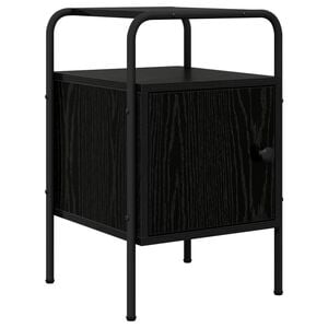 vidaXL Bedside Cabinet Black Oak 35 x 36.5 x 56 cm Engineered Wood