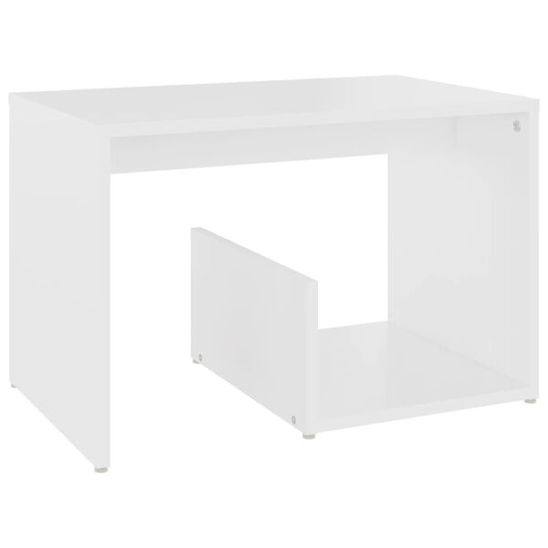 vidaXL Side Table White 59x36x38 cm Engineered Wood