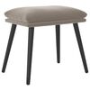 vidaXL Footstool Light Grey 45x29.5x35 cm Velvet