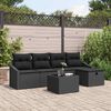 vidaXL Sofa Set with Cushion 6 pcs Poly Rattan