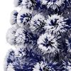 vidaXL Artificial Pre-lit Christmas Tree White&Blue 240 cm Fibre Optic