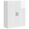 vidaXL Wall Cabinet PORTO High Gloss White 80 x 31 x 100 cm