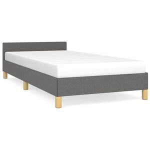 vidaXL Bed Frame without Mattress Dark Grey King Single Size Fabric