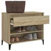 vidaXL Shoe Cabinet Sonoma Oak 70x36x60 cm Engineered Wood