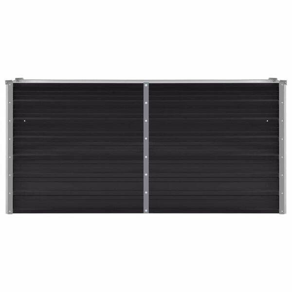 vidaXL Garden Raised Bed Anthracite 160x40x77 cm Galvanised Steel