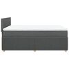vidaXL Box Spring Bed with Mattress Dark Grey Double Fabric