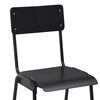 vidaXL Bar Chairs 2 pcs Black Solid Plywood Steel