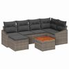 vidaXL Garden Sofa Set 7 pcs Grey Poly Rattan