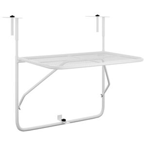 vidaXL Balcony Table White 60x40 cm Steel