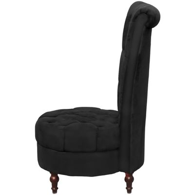 vidaXL High Back Sofa Chair Black Fabric