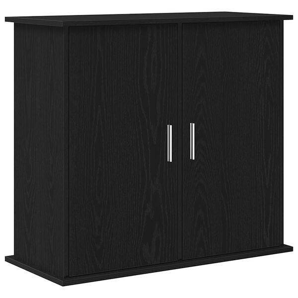 vidaXL Aquarium Stand Black Oak 81x36x73 cm Engineered Wood