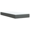 vidaXL Box Spring Bed with Mattress Dark Grey King Single Fabric