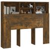 vidaXL Headboard Cabinet Smoked Oak 120x19x103.5 cm