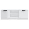 vidaXL TV Cabinet High Gloss White 102x35x36.5 cm Engineered Wood