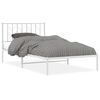 vidaXL Metal Bed Frame without Mattress with Headboard White 107x203cm